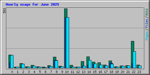 Hourly usage for June 2025